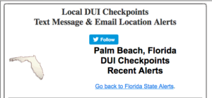 dui checkpoints palm beach county